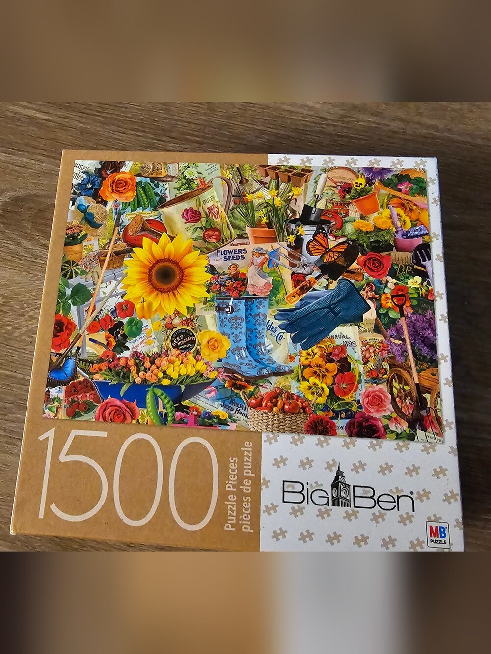 Big Box 1500-Piece Garden Collage Puzzle - Bright Floral